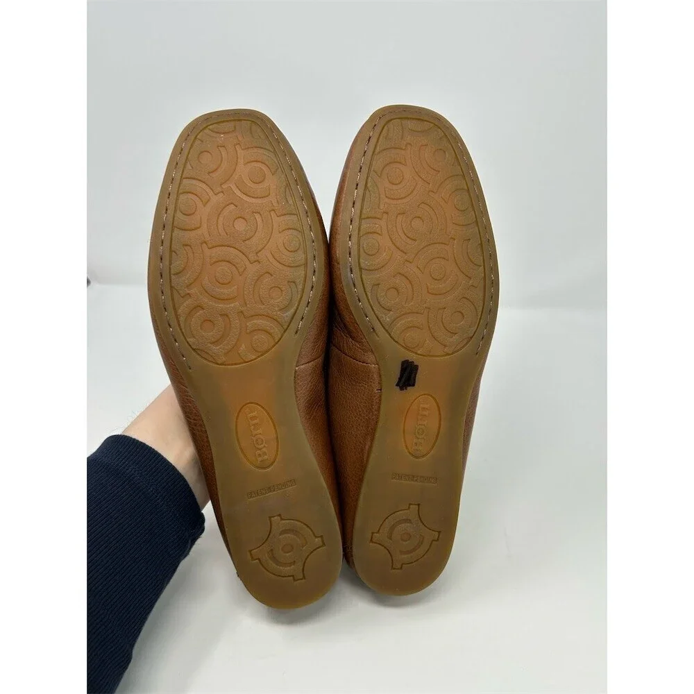 Born Ballet Flats Womens Size 9M Brown Round Toe Bow Slip On Comfort Size 9
